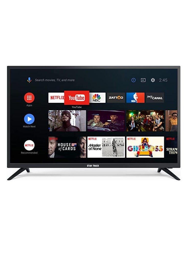 STAR TRACK 32" Smart TV | Android 14, HD Ready, Netflix, YouTube, Miracast, Bezel less, Satellite receiver, STAR TRACK - Image 1